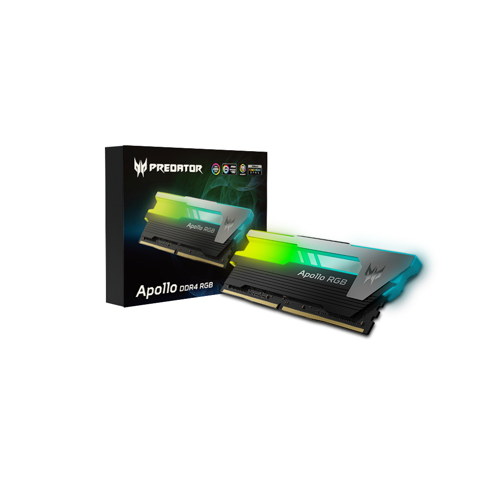 Kit Memoria RAM Acer Predator Apollo RGB Black DDR4, 3200MHz, 32GB (2 x 16GB), CL16, XMP