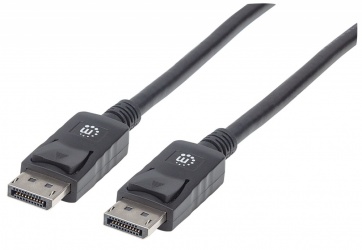 Manhattan Cable DisplayPort 1.2 Macho - DisplayPort 1.2 Macho, 4K, 60Hz, 1.3 Metros, Negro