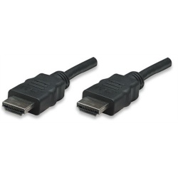 MANHATTAN CABLE  HDMI DE ALTA VELOCIDAD, HDMI MACHO  - HDMI MACHO, 1080P, 3D, 7.5 METROS NEGRO.