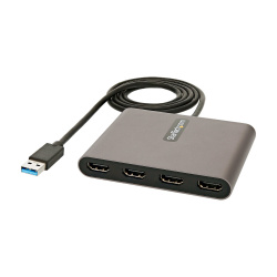 STARTECH.COM ADAPTADOR USB 3.0 MACHO - 4x HDMI HEMBRA, GRIS.