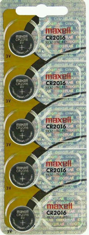 Lote 5x Genuino Maxell CR2016 CR 20216 3V BATERÍA DE LITIO Hecho en Japón BR2016