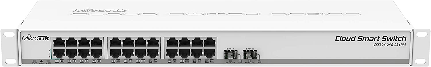 Mikrotik CSS326-24G-2S+RM 24 puertos Gigabit Ethernet con dos puertos SFP+