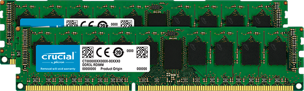 Crucial 16GB Kit (2 x 8GB) DDR3L-1600 ECC UDIMM