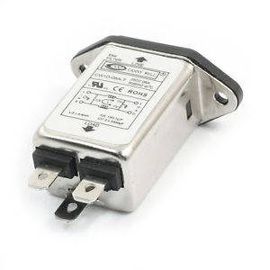 MONTAJE EN PANEL 3-PIN SOLDADURA MONOFASICO AC 250 V 6A ESTIRON DE TERMINALES IEC320 C14 INLET SOCKET POWER LINE EMI FILTRO / CW1D-06A-T