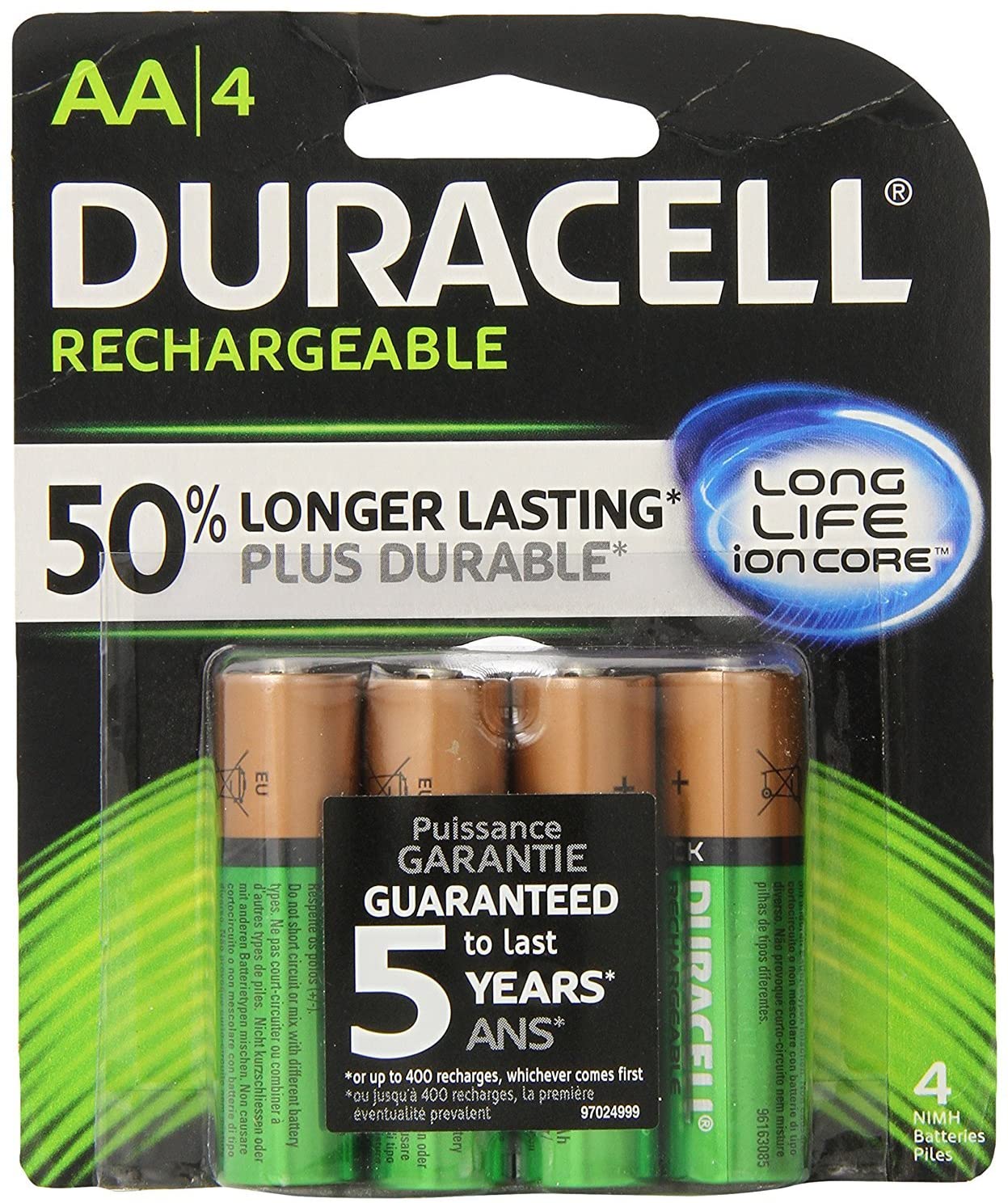 DURACELL AA RECHARGEABLE BATTERY RECHARGE BATTERY AA4 NIMH