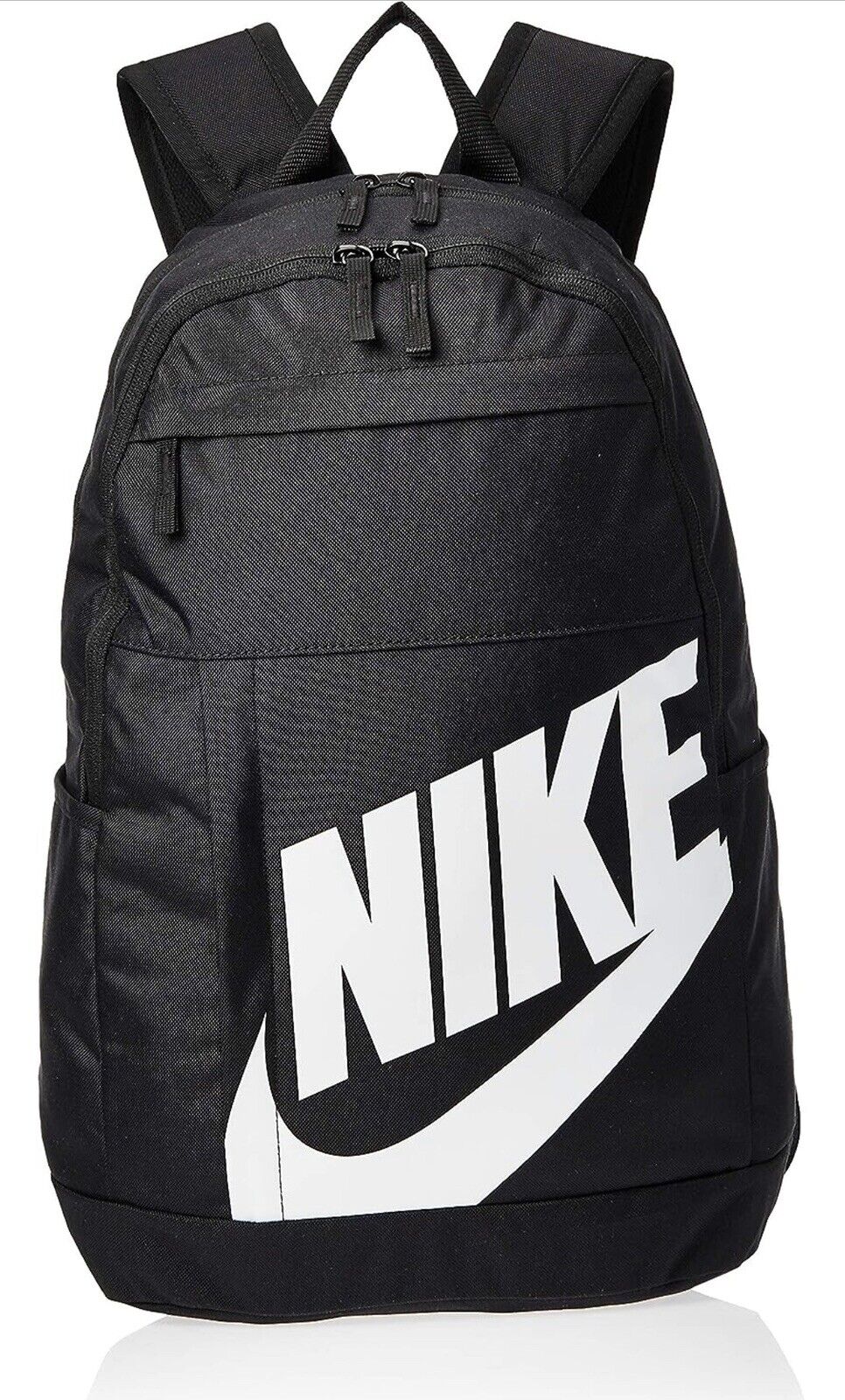 MOCHILA NIKE ELEMENTAL NEGRA/BLANCA BOLSA DE LIBRO DEPORTIVO ESCOLAR DD0559-010