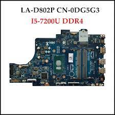 High quality CN-0DG5G3 for Dell Inspiron 5567 5767 Laptop Motherboard DG5G3 BAL21 LA-D802P I5-7200U DDR4 mainboard