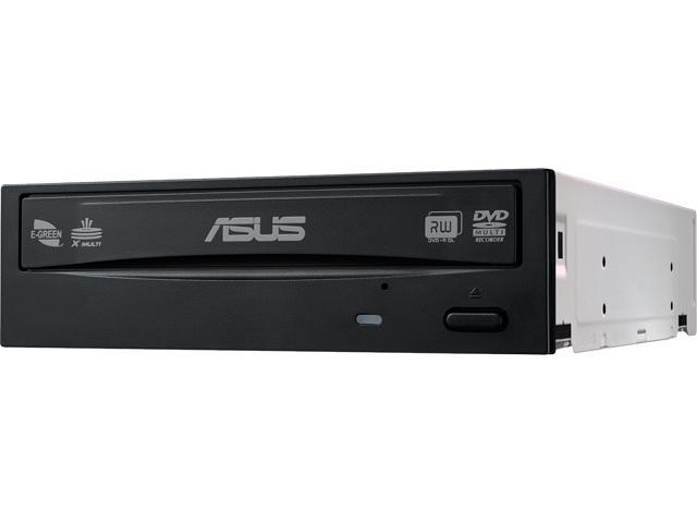 ASUS 24X DVD Burner - Bulk 24X DVD+R 8X DVD+RW 8X DVD+R DL 24X DVD-R 6X DVD-RW 16X DVD-ROM 48X CD-R 24X CD-RW 48X CD-ROM Black SATA Model DRW-24B1ST/BLK/B/AS