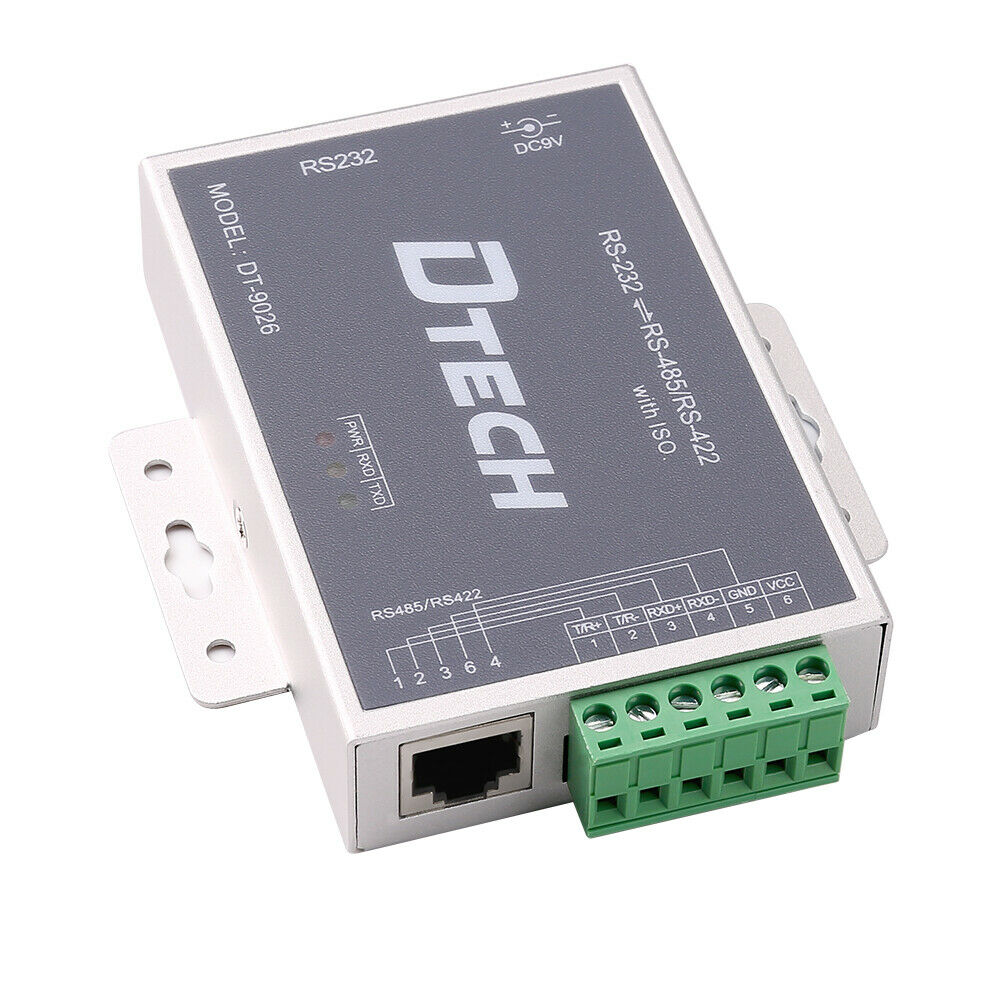 ISOLATED RS232 TO RS485 RS422 CONVERTER RJ45 SERIAL PORT TERMINAL BOARD 9V - 24V
