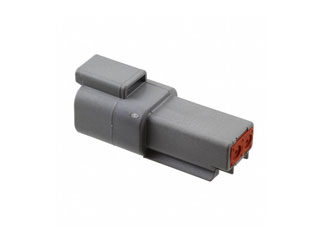 DT04-2P DT Series Contact Size 16 2 Way Gray Receptacle Housing