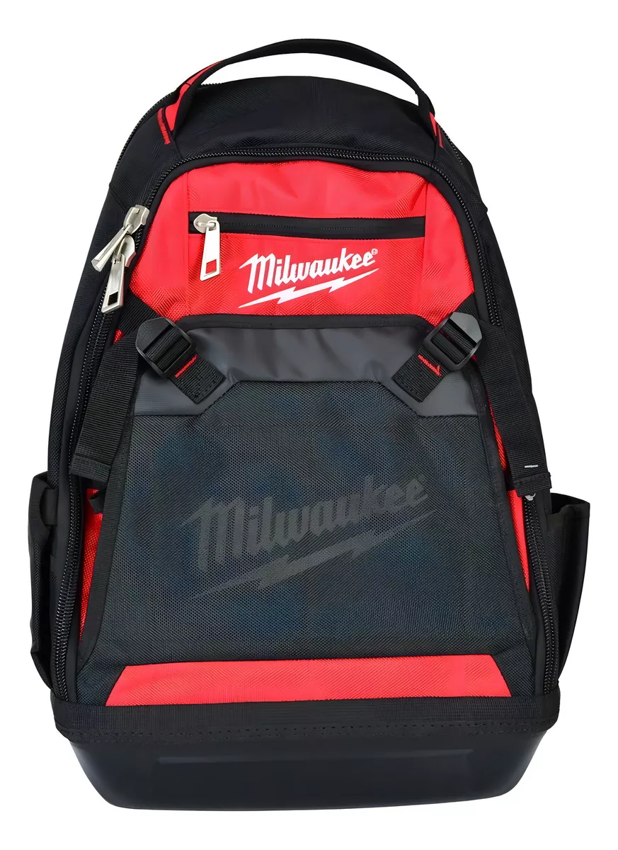 MOCHILA MILWAUKEE 48-22-820 IDEAL PARA HERRAMIENTAS Y LAPTOP COLOR ROJO / NEGRO
