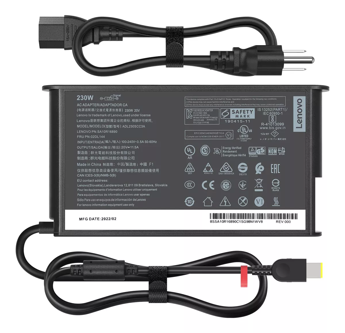 ADAPTADOR DE CORRIENTE DE 230W DE LENOVO LEGION 01FR046 SA10M42756 SA10E75805 20V 11.5A.