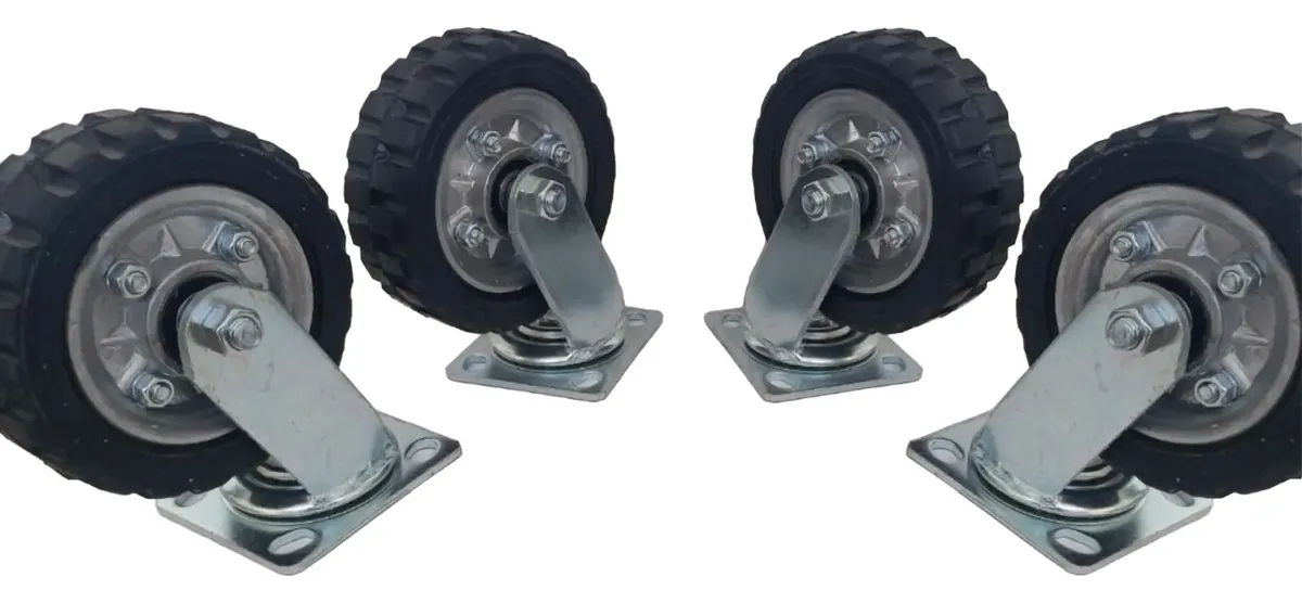 RUEDAS GIRATORIAS|| CON RUEDA DE HULE|| TRACTOR DE 6