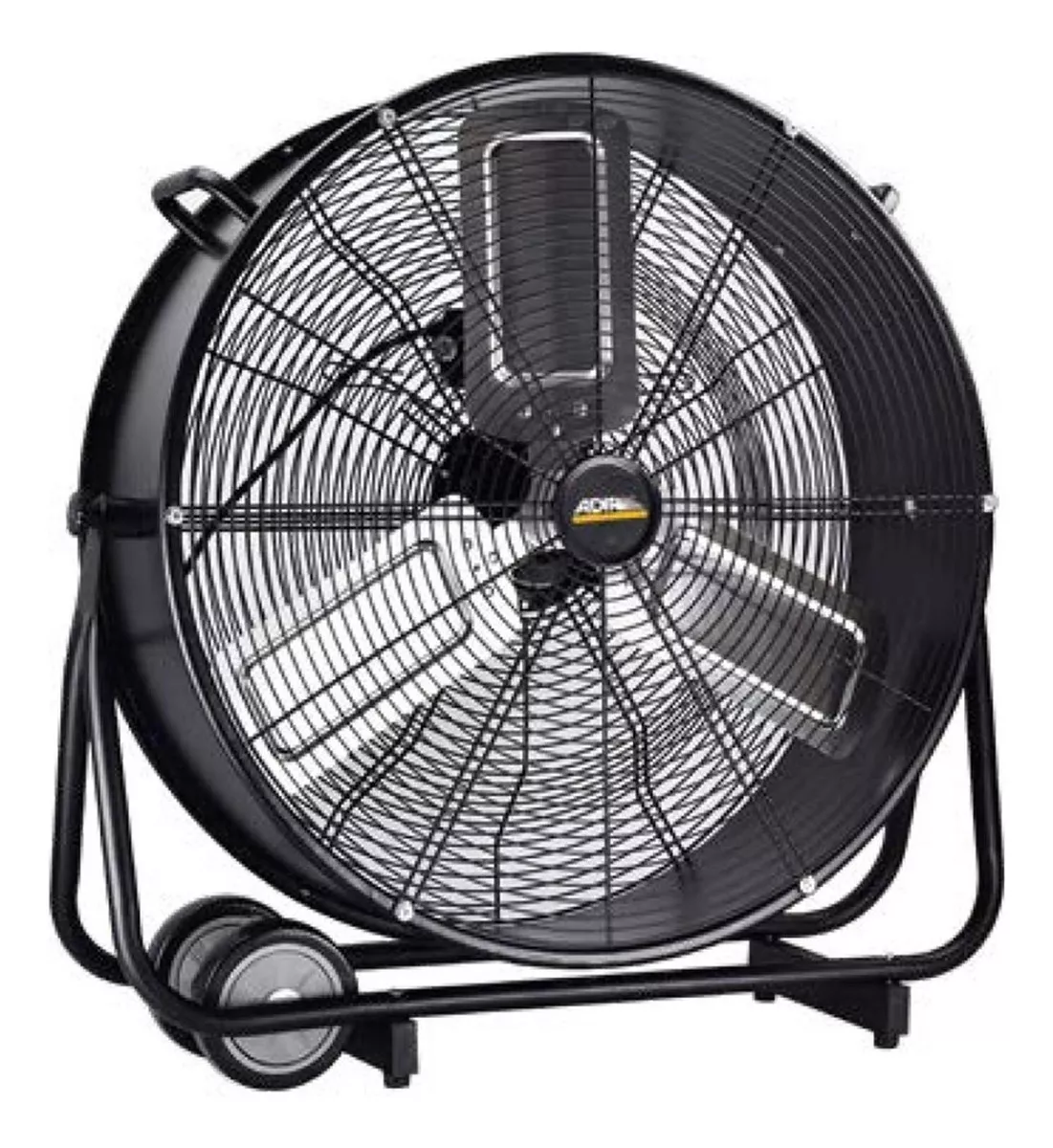 VENTILADOR INDUSTRIAL DE TAMBOR 24 PULGADAS ADIR 2078 COLOR DE LA ESTRUCTURA NEGRO 3 ASPAS 2 VELOCIDADES