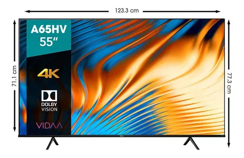 PANTALLA HISENSE  55A65HV 55 4k UHD HDR DOLBY VISIÓN VIDAA.