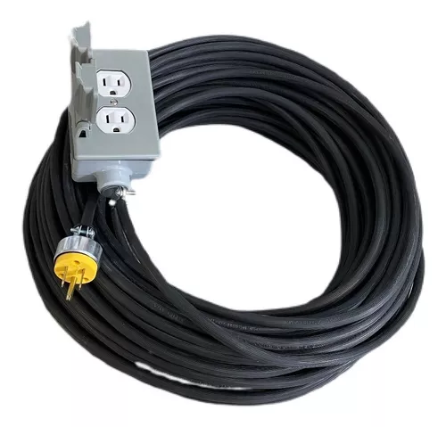 EXTENSIÓN USO RUDO 10 METROS  CALIBRE  10 CONTACTOS DOBLE 3X10