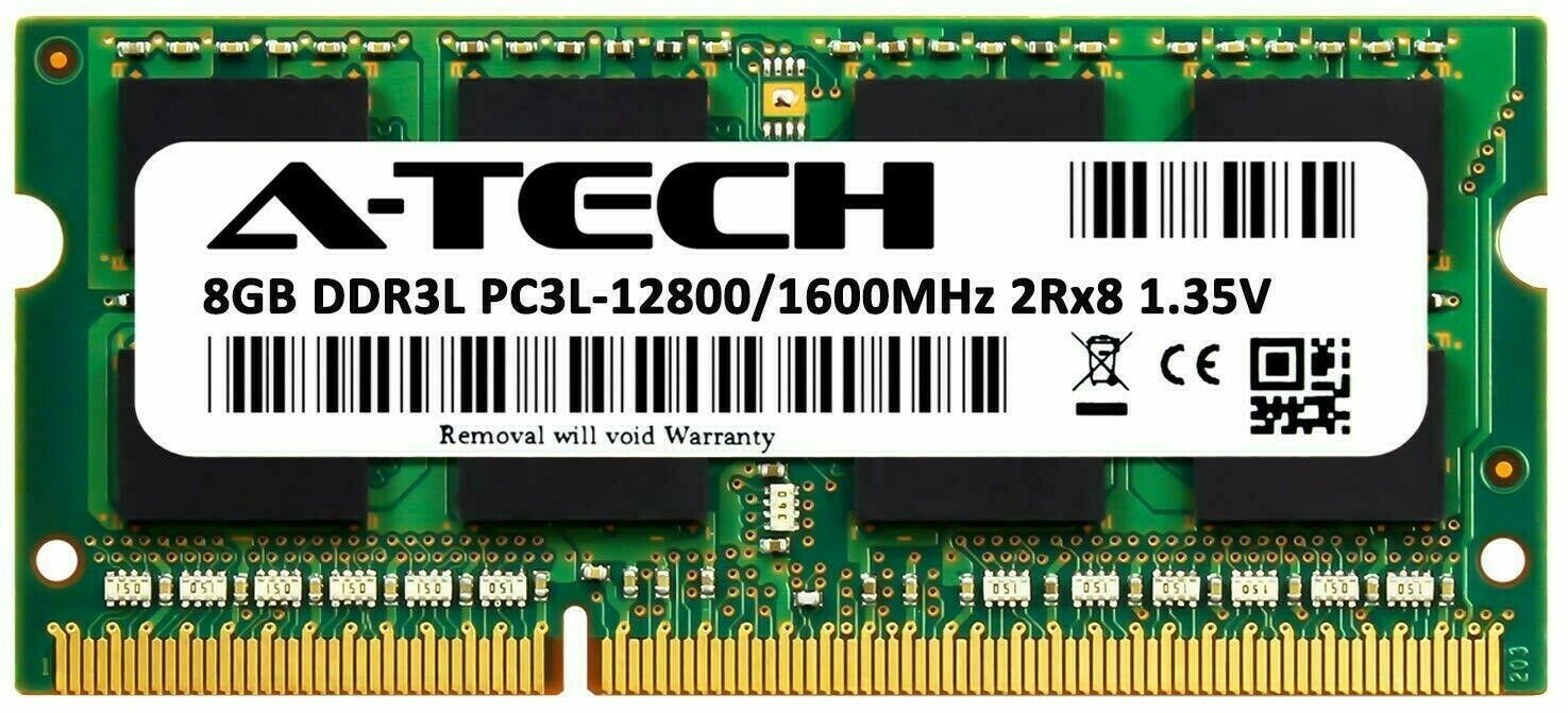 A-Tech 8GB DDR3 1600 PC3-12800 Laptop SODIMM 204-Pin Memory RAM PC3L DDR3L 1x 8G