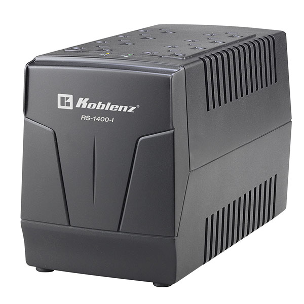 REGULADOR KOBLENZ RS-1400-I 1400VA 8 CONT (4REG / 4 SUPR) 2 LEDS RJ11