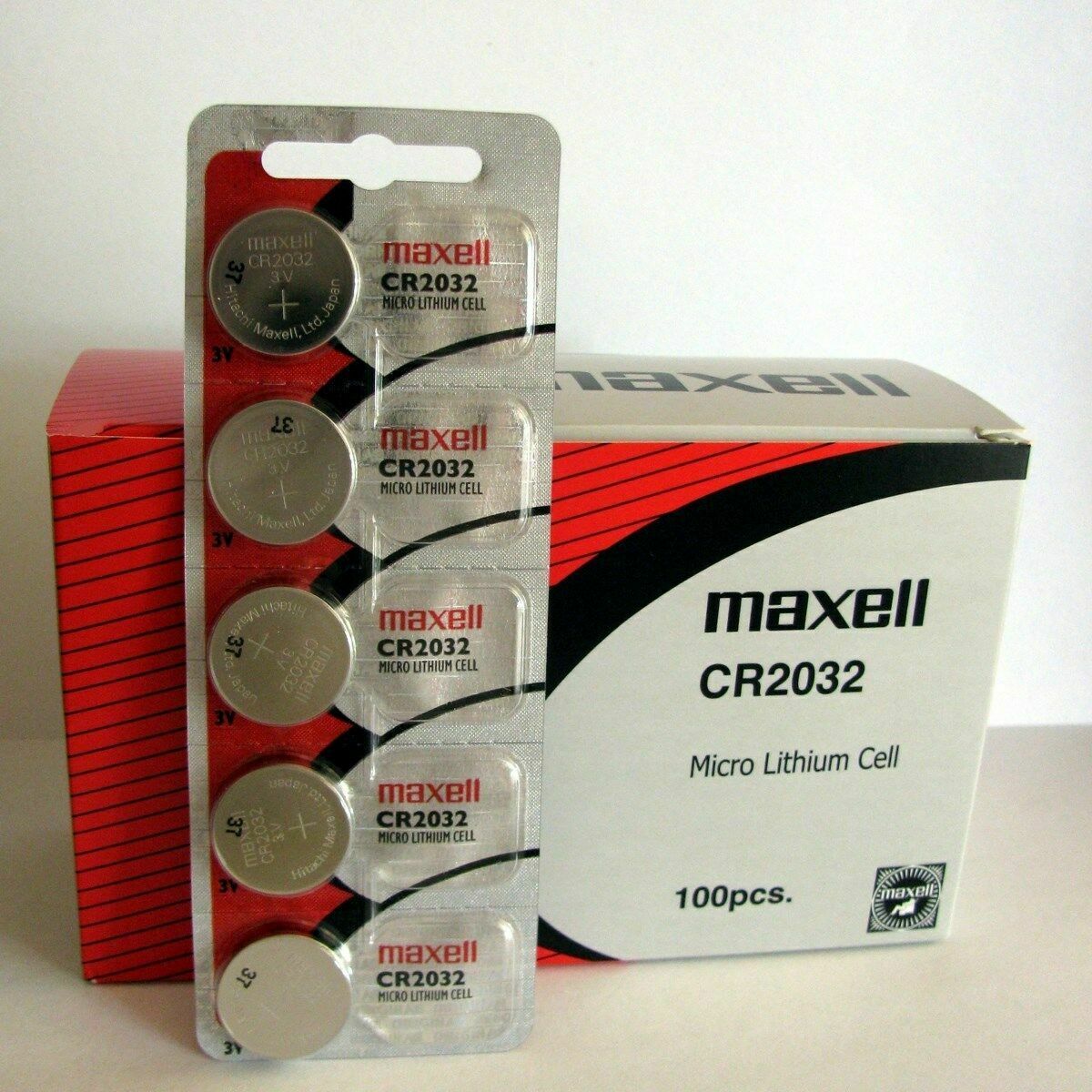 100 x Maxell Lithium CR2032 Fresh batteries 3V Coin Cell DL2032 BR2032 ERC2032