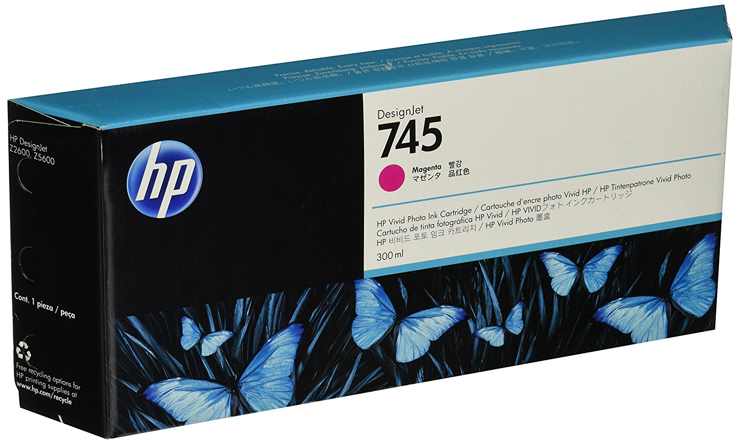 HP F9K01A 745 300-ML MAGENTA DESIGNJET INK