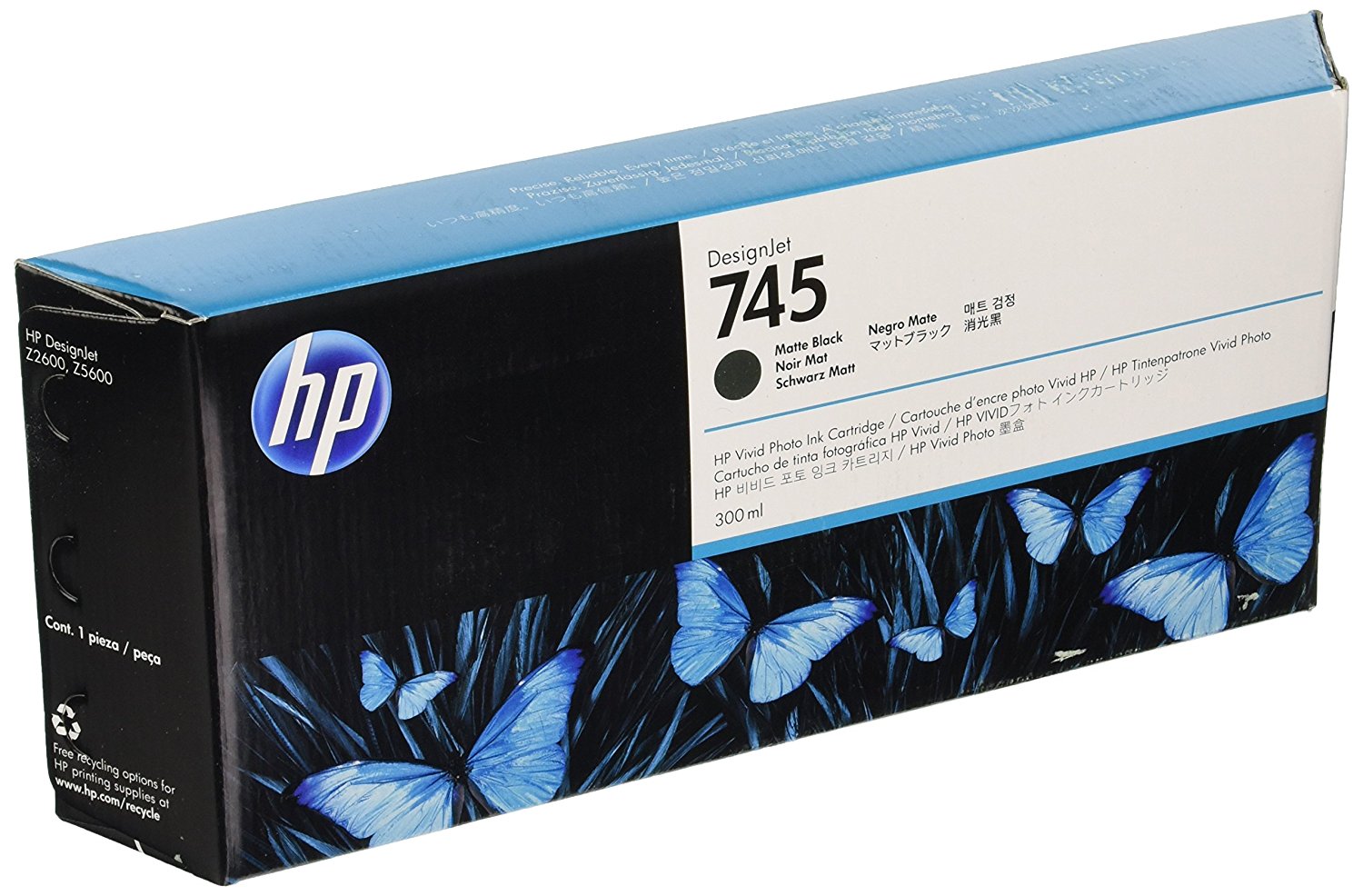HP F9K05A 745 300-ML MATTE BLACK DESIGNJET INK
