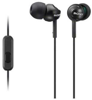 Sony MDR-EX110AP-B Ex Monitor Auriculares in-ear con micrófono, color negro