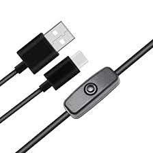 POWER USB SWITCH TYPE-C CABLE PARA RASPBERRY PI 4, REEMPLAZO PARA RASPBERRY PI 4B CABLE DE ALIMENTACIÓN 5V 3A PI SWITCH ON/OFF