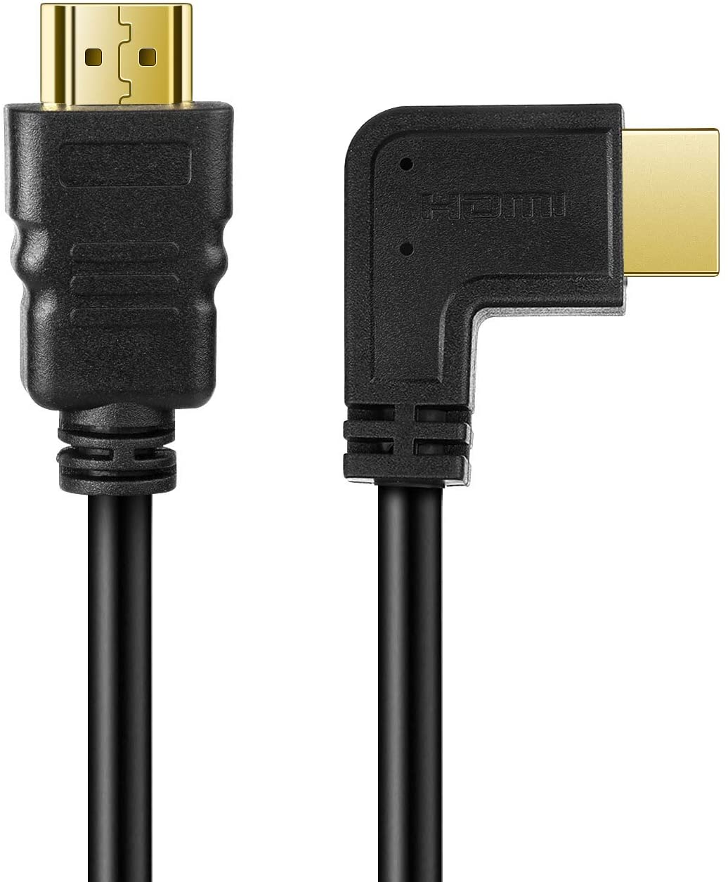 Cable HDMI de angulo recto 3 pies – Cable HDMI 2.0 de alta velocidad UHD 4K 60Hz 2K 2160p Full HD 1080p Quad HD 1440p