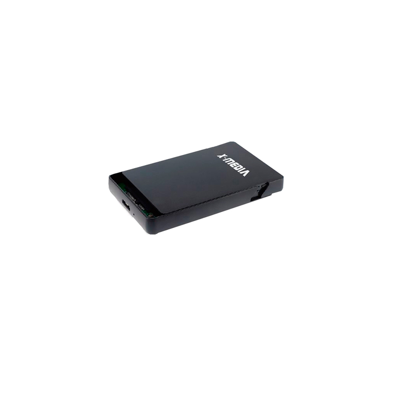 X-MEDIA FR XM-EN2279 Enclosure USB2.0 a SATA 2.5 / SSD 7.0 & 9.5 Clip-On ALUMINIO NEGRO SOPORTA HASTA 2TB ConexiÃ³n  por USB