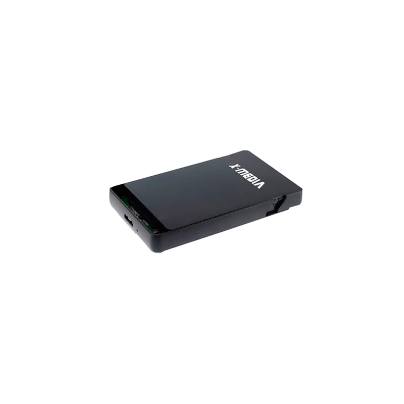 X-MEDIA FR XM-EN2279U3 Enclosure USB3.0 a SATA 2.5 / SSD 7.0 & 9.5 Clip-On ALUMINIO NEGRO SOPORTA HASTA 2TB ConexiÃ³n  por USB
