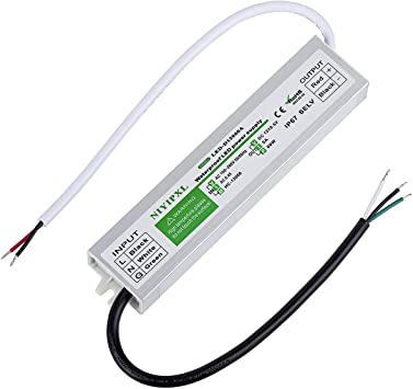 CONTROLADOR LED 60 VATIOS IMPERMEABLE IP67 FUENTE DE ALIMENTACIÃ“N TRANSFORMADOR ADAPTADOR 100 V-260 V CA A 12 V DC SALIDA DE BAJA TENSIÃ“N PARA LUZ LED, PROYECTO DE COMPUTADORA, LUZ AL AIRE LIBRE Y CUALQUIER LUZ LED DE 12 V DC