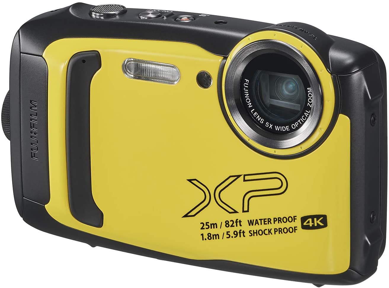 Fujifilm FinePix XP140 - Cámara digital impermeable con tarjeta SD de 16 GB, color amarillo