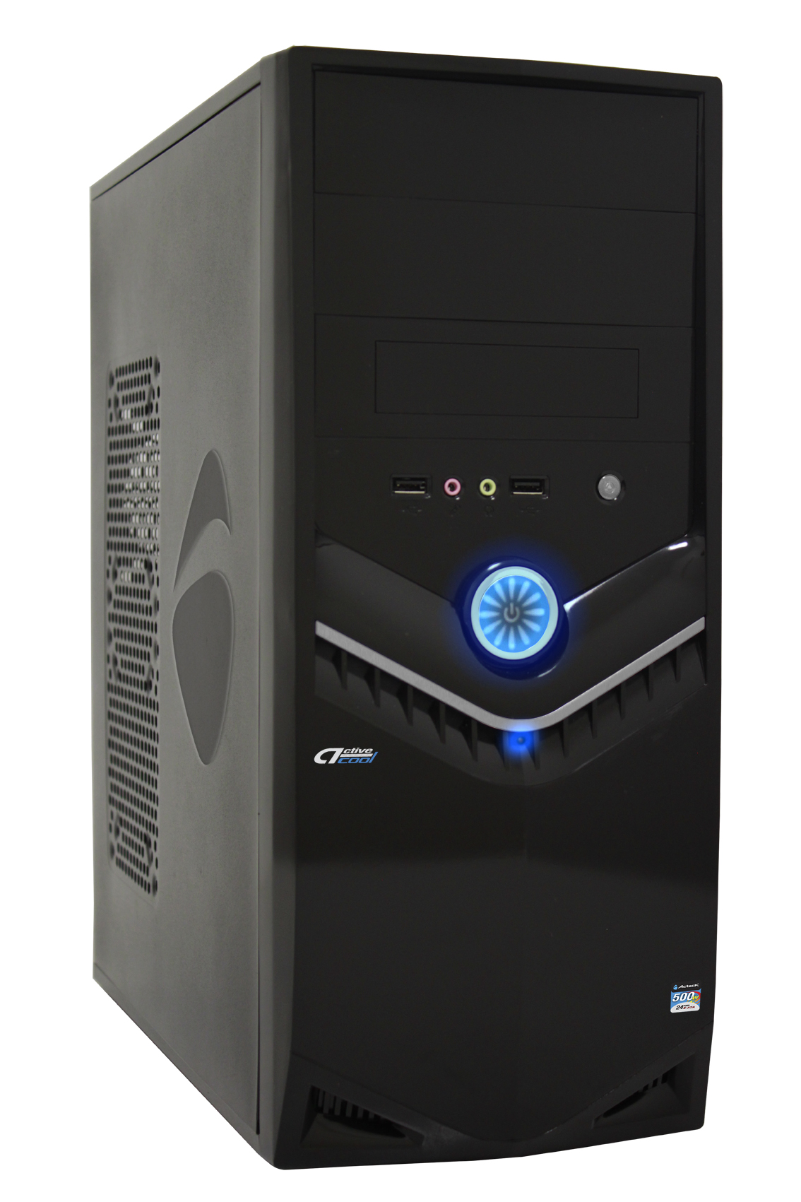 GABINETE AKRON ATX/2 BAHIAS/500W/2 S