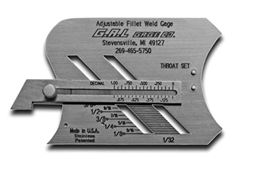 Medidor Filete De Co. – Ajustable Weld Gauge gal-3 G.A.L.