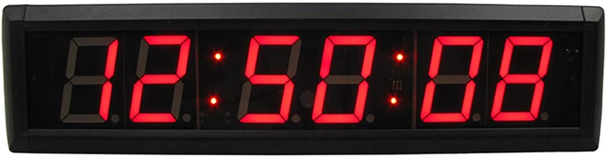GANXIN Reloj de cuenta regresiva LED, temporizador digital, reloj de 12/24 horas, cronómetro LED con control remoto, cronómetro LED para interiores