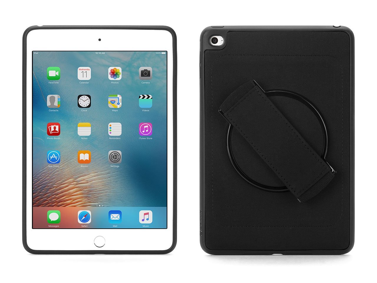 GRIFFIN IPAD MINI 4 FUNDA CON CORREA DE MANO GIRATORIO, INTEGRADA AIRSTRAP 360 GRADOS CASO DE ROTACIÓN, COLOR NEGRO