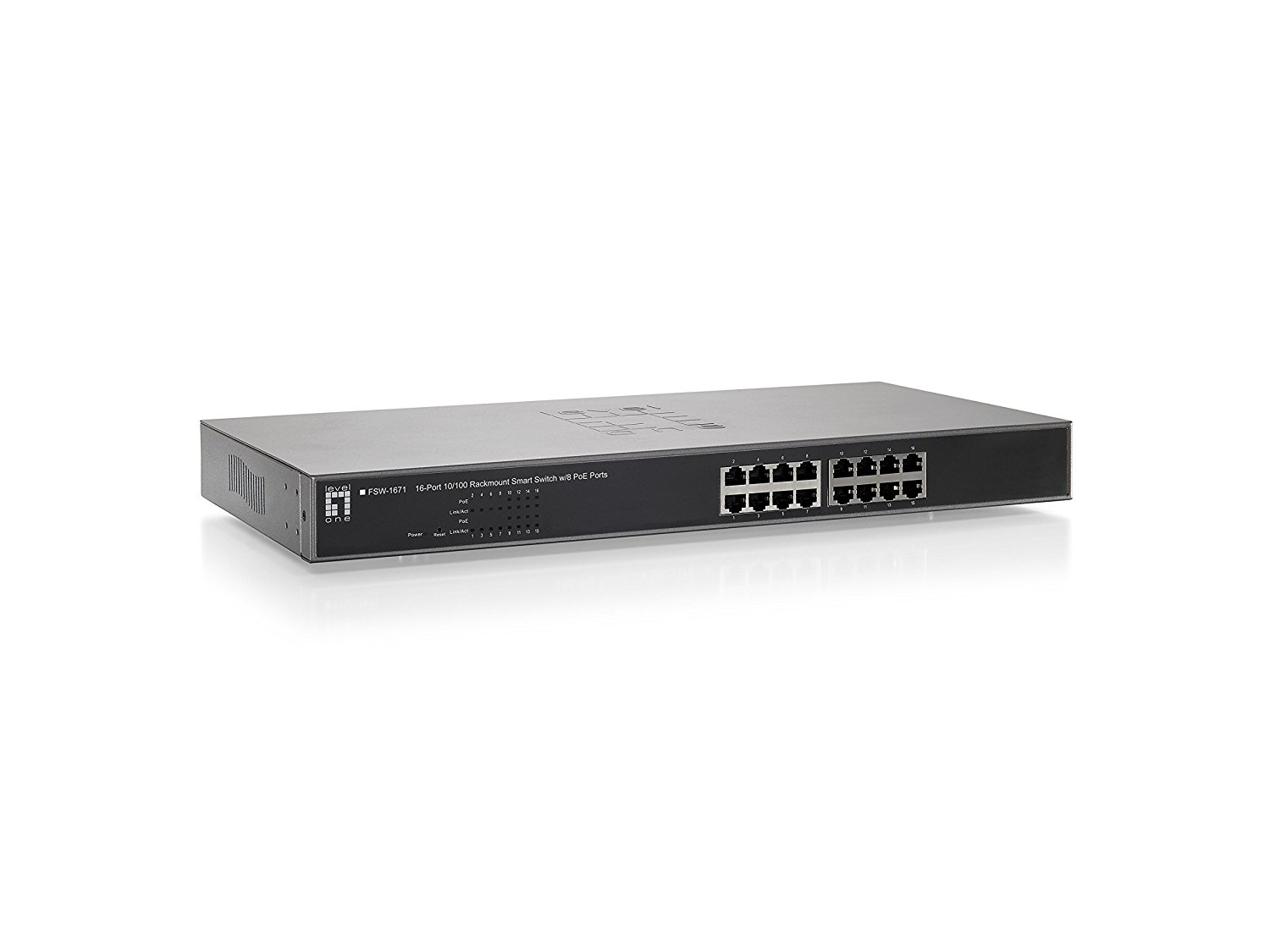 LEVELONE - CONMUTADOR ETHERNET DE 16 PUERTOS Y 8 PUERTOS POE