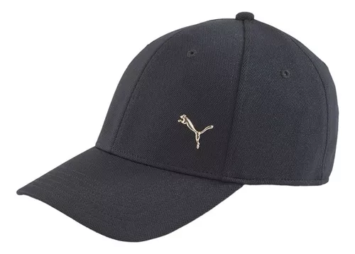 GORRA NEGRA CON LOGO METALICO EN COLOR NEGRO SISTEMA DE CIERRE VELCRO