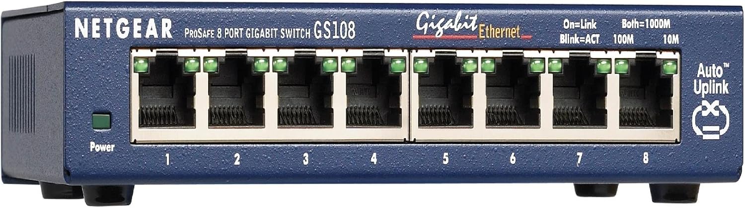 INTERRUPTOR CON 5 PUERTOS NETGEAR GS105NA PROSAFE, AZUL