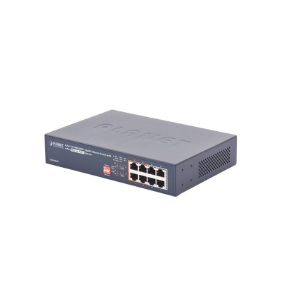 SWITCH POE NO ADMINISTRABLE, 8 PUERTOS 10/100/1000 MBPS CON 4 PUERTOS POE  802.3af/at, MODO EXTENDER HASTA 250 MTS