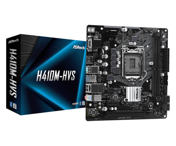 ASROCK MB H410M-HVS MOTHERBOARD H410 INTEL DECIMA GENERACION SOC 1200 2XDDR4 HASTA 64GB 2933MHZ