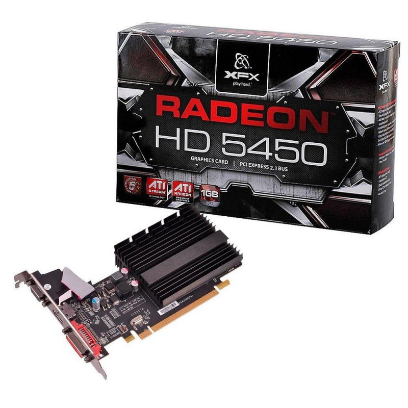 BLACK BOX EDITION XFX ATI RADEON HD 5450 (HD-5459-ZZH2) 1333 DDR3 SDRAM PCI
