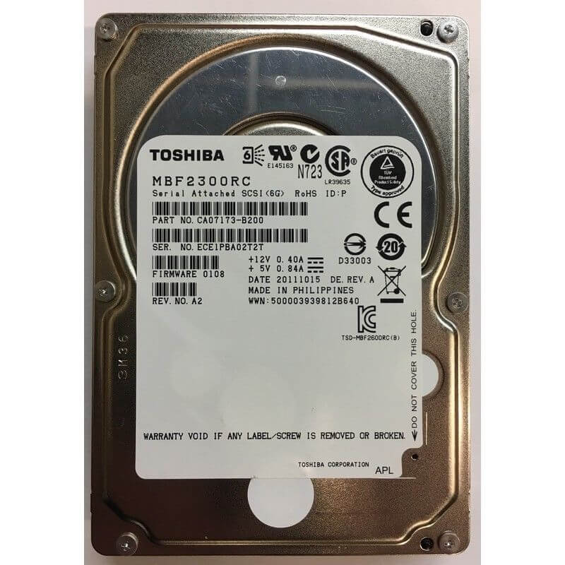 HDEAG00DAA51 Toshiba AL13SX SERIES 600GB SAS-12GBPS 15K RPM 128MB Buffer 2.5Inch Hard Disk Drive. Refurbished.