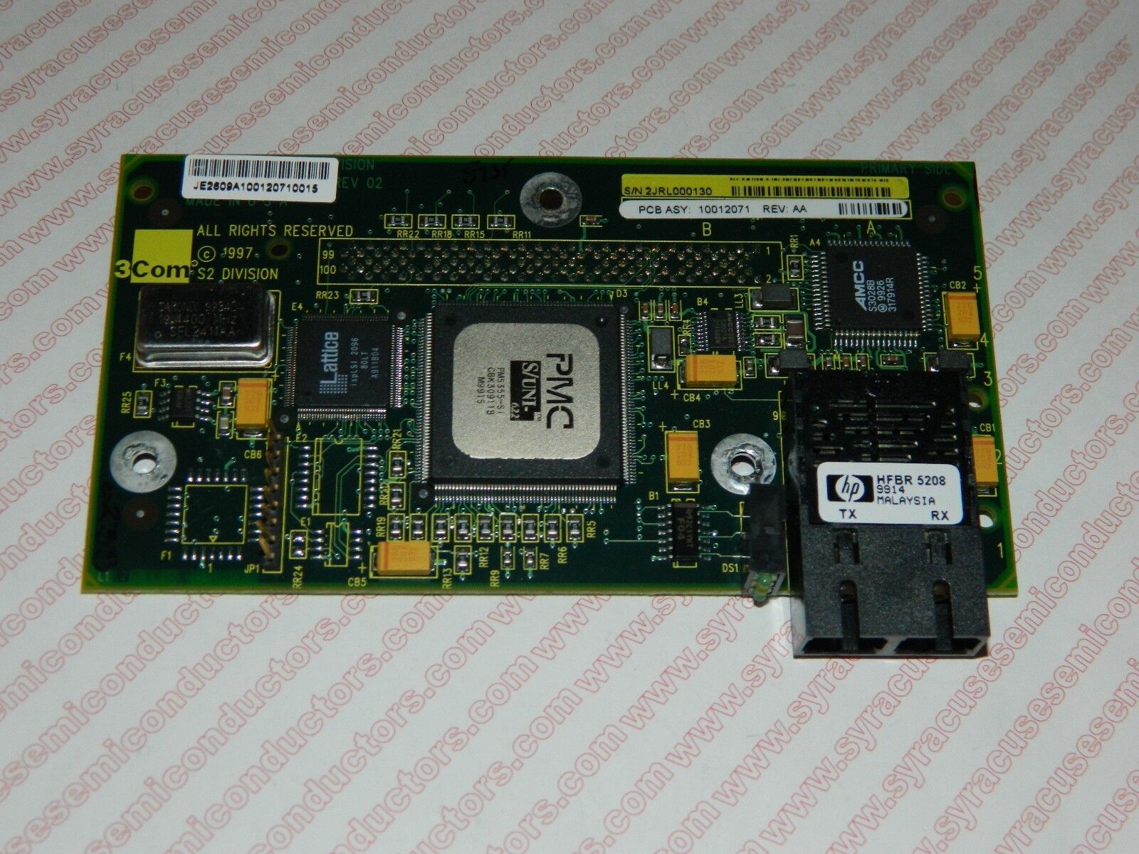 3 Com Transceiver Board w/ HFBR-5208