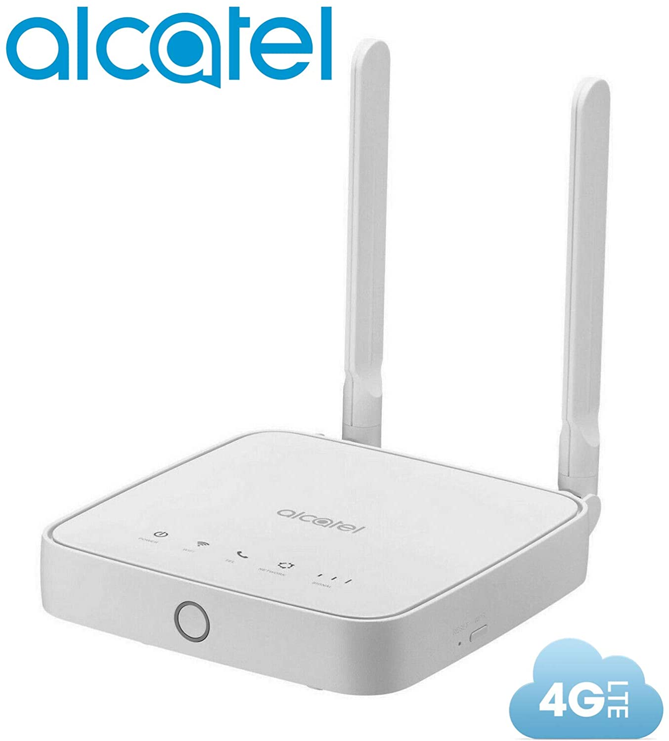 Router Alcatel Link Hub 4G LTE desbloqueado en todo el mundo HH41NH Multibam 150 Mbps Wi-Fi (4G LTE Estados Unidos, Caribe Latino, Europa, África) + RJ45 hasta 32 usuarios HH41NH-2BTGMXA-1