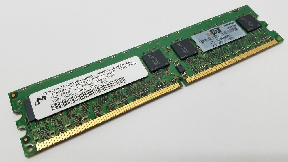 2 GB RAM - 445166-051 HP - 1 GB 2Rx8 PC2-6400E DDR2-800 memoria del servidor