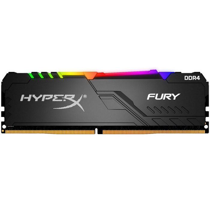 MEMORIA RAM DDR4 16GB 3200MHZ KINGSTON HYPERX FURY RGB 1 MODULO NEGRO HX432C16FB3A/16