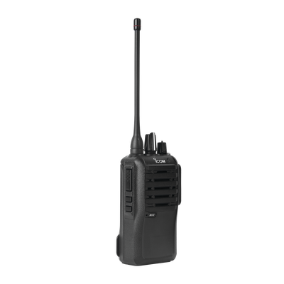 Radio Portátil UHF 16 canales. Incluye: batería, cargador, antena, tapa de accesorios y clip Batería 2250 mAh IC-F4003/74