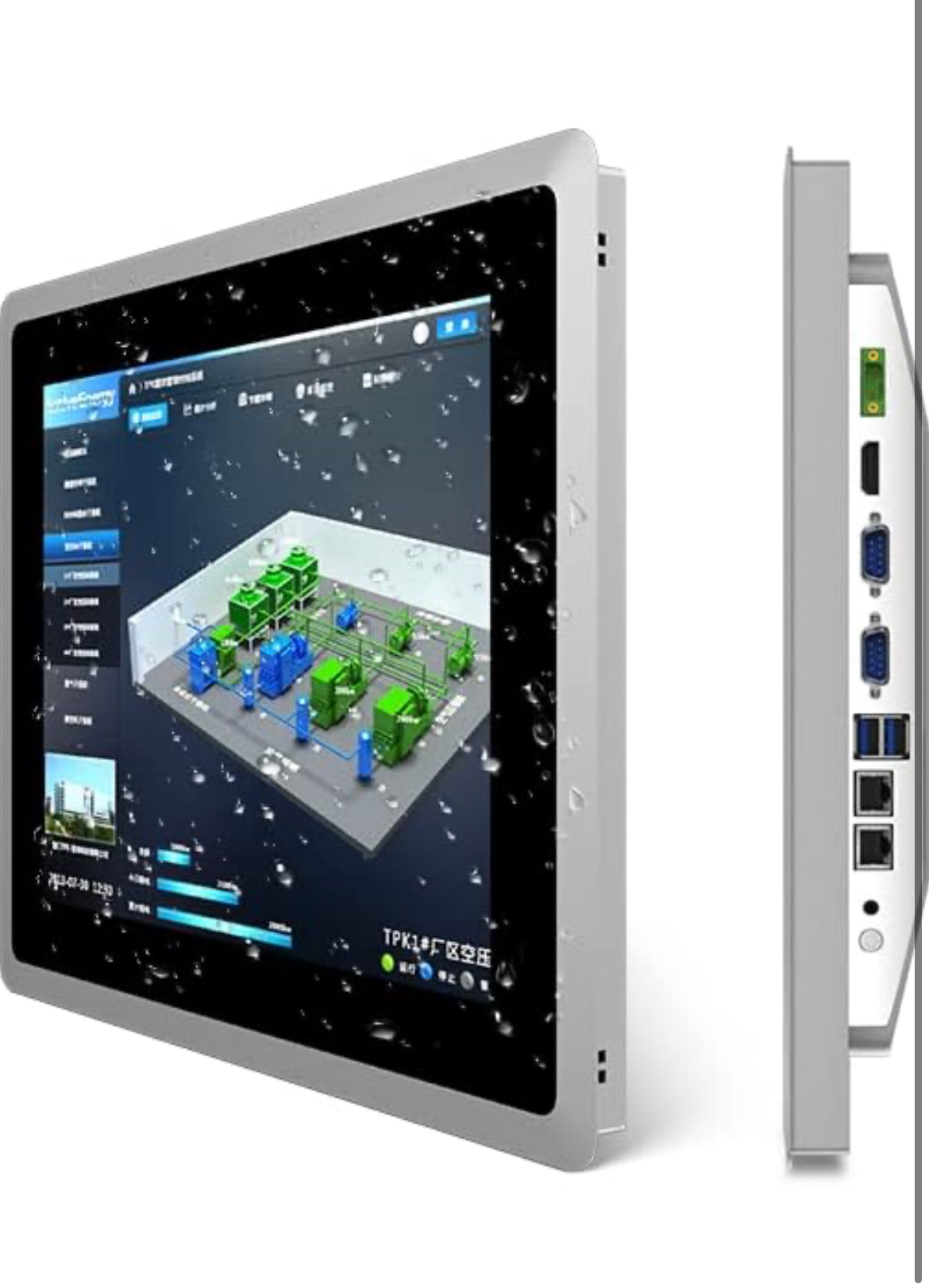 15 pulgadas Industrial Embedded Panel PC, 10 Punto Capacitivo Industrial Pantalla Táctil Panel Computadora, 2xUSB3.0, HDMI, 2xRS232, 2xLAN (I5-7200U, 16GB RAM 512GB SSD)