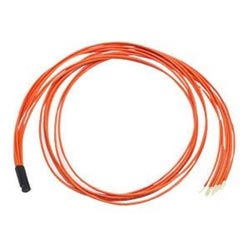 SPIDER FAN-OUT INSERT FOR SIX 250 µm MULTIMODE FIBERS, 50 µm (OM2) or 62.5 µm (OM1), 3.0 mm LEGS, ORANGE